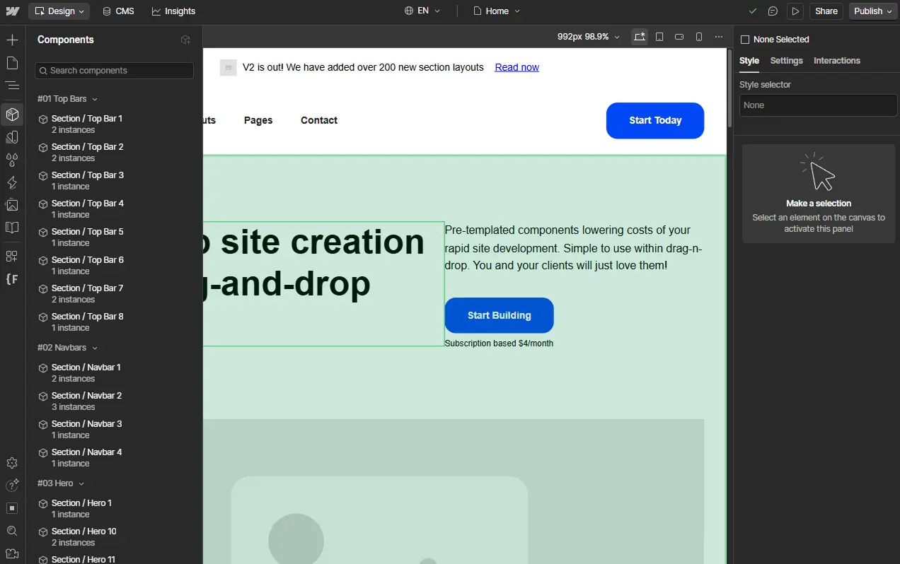 Building Webflow Component System for Clients Edits Flexibility, illustration 1dc1e4a7dc55