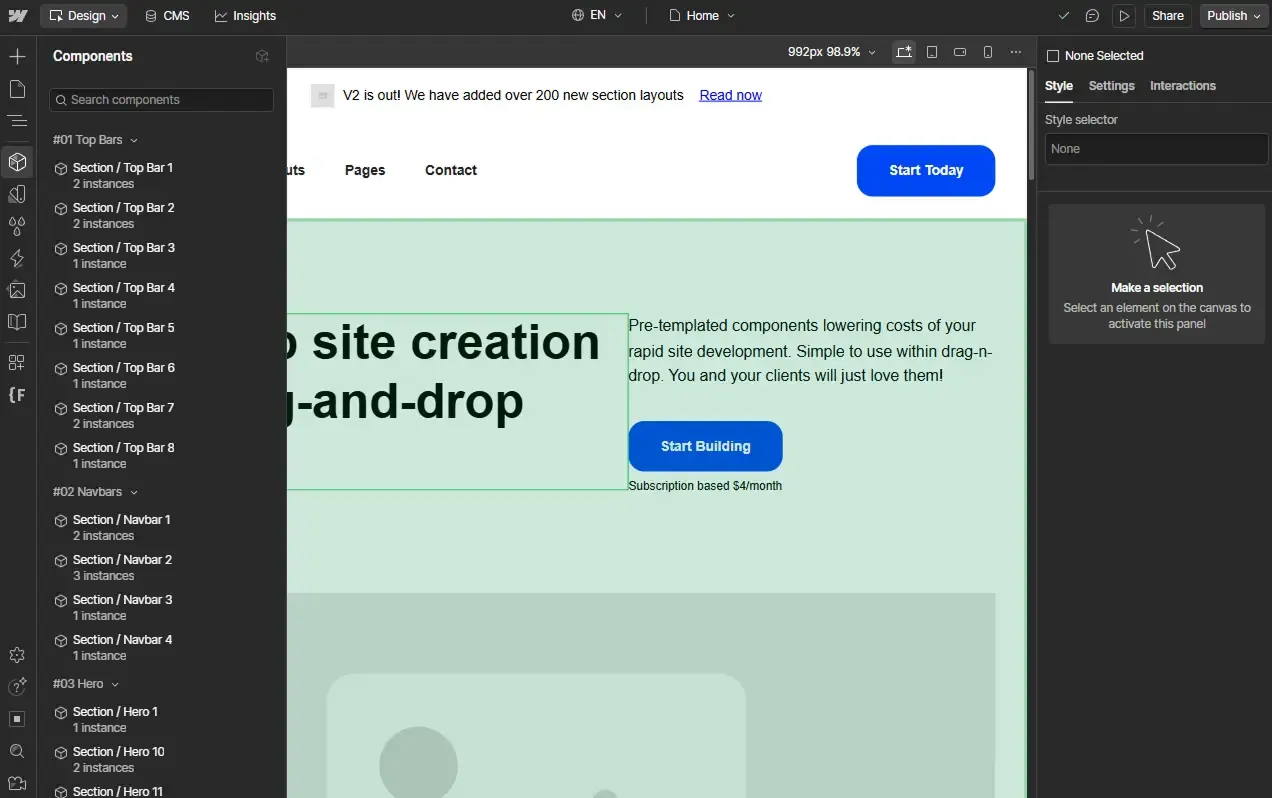 Building Webflow Component System for Clients Edits Flexibility, illustration 1dc1e4a7dc55