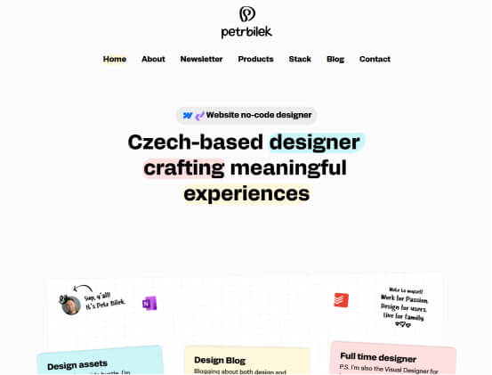 Petr Bílek, website by Petr Bilek