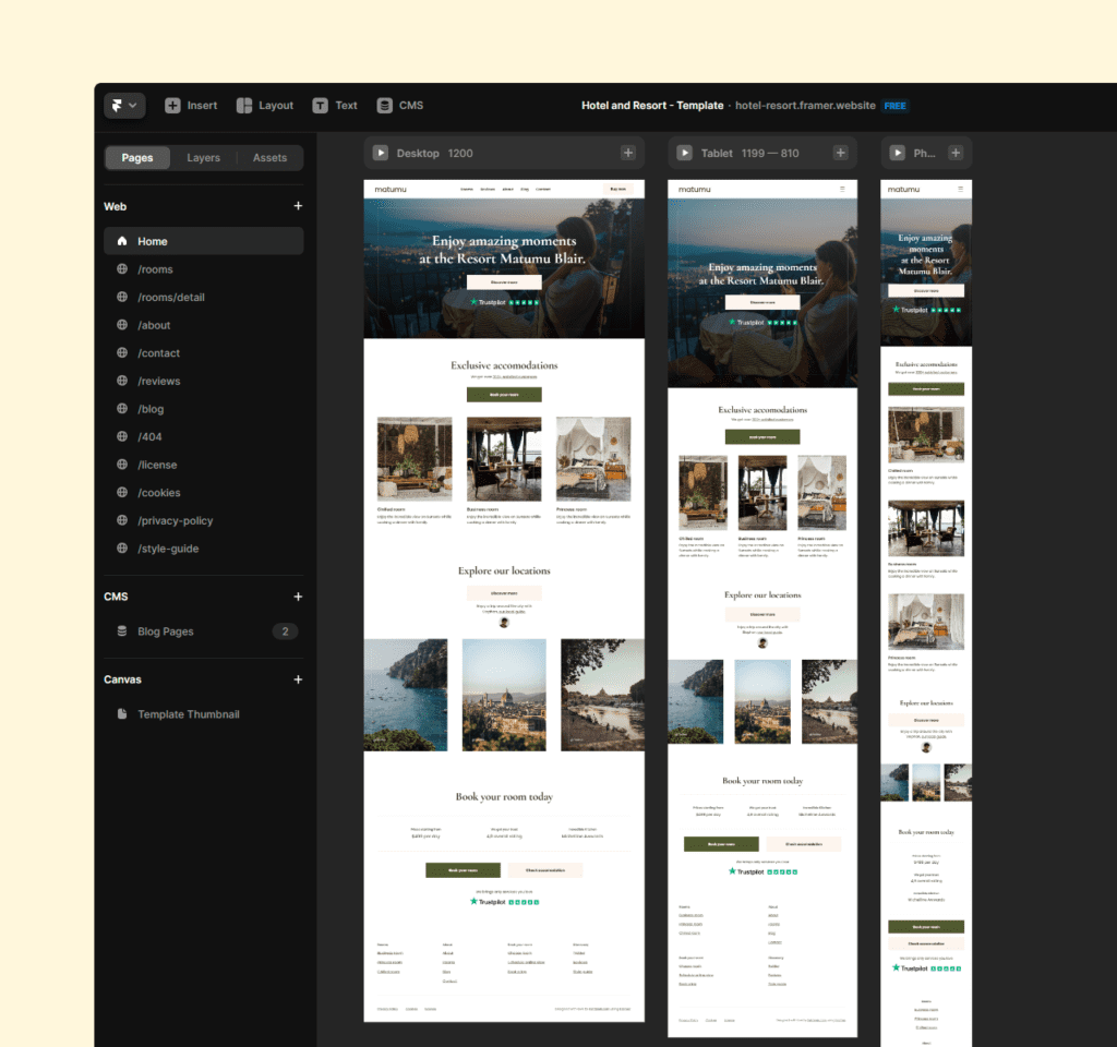Check how Framer.com looks inside. Every designer will love it.