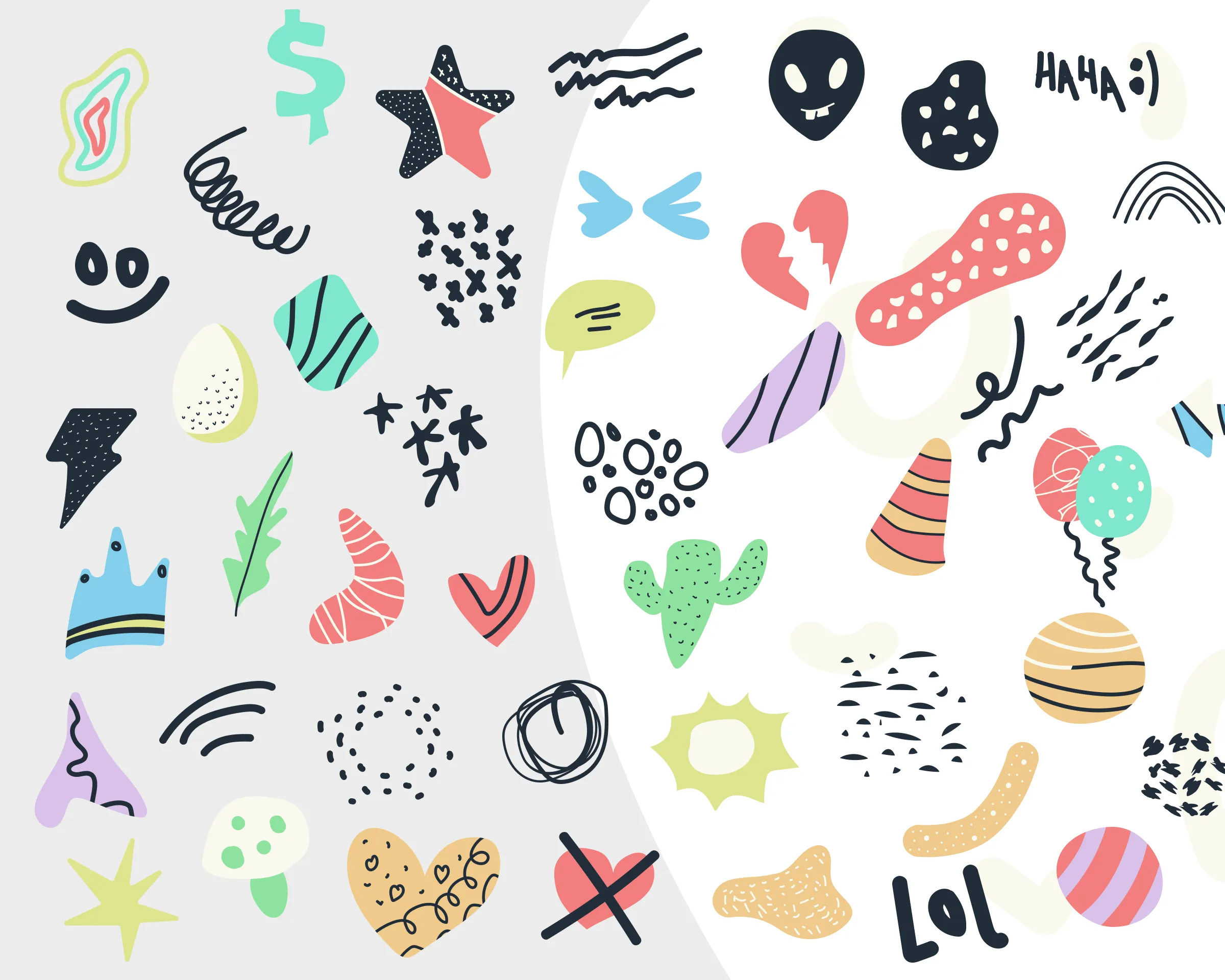 Abstract Scribbles - Creative shapes for marketing teams, digital product by Petr Bilek