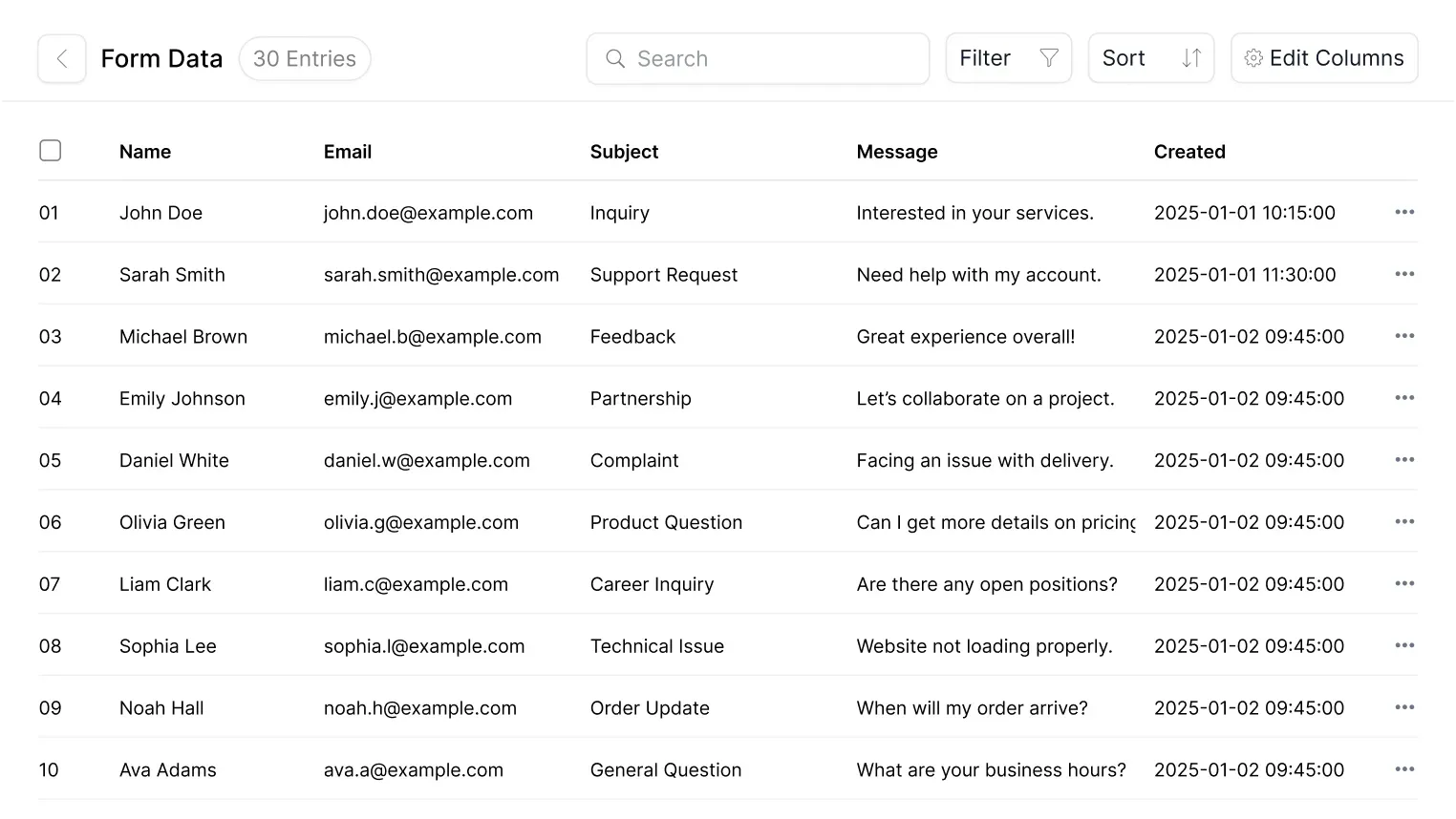 Natively integrated form builder inside the Droip Wordpress Page builder