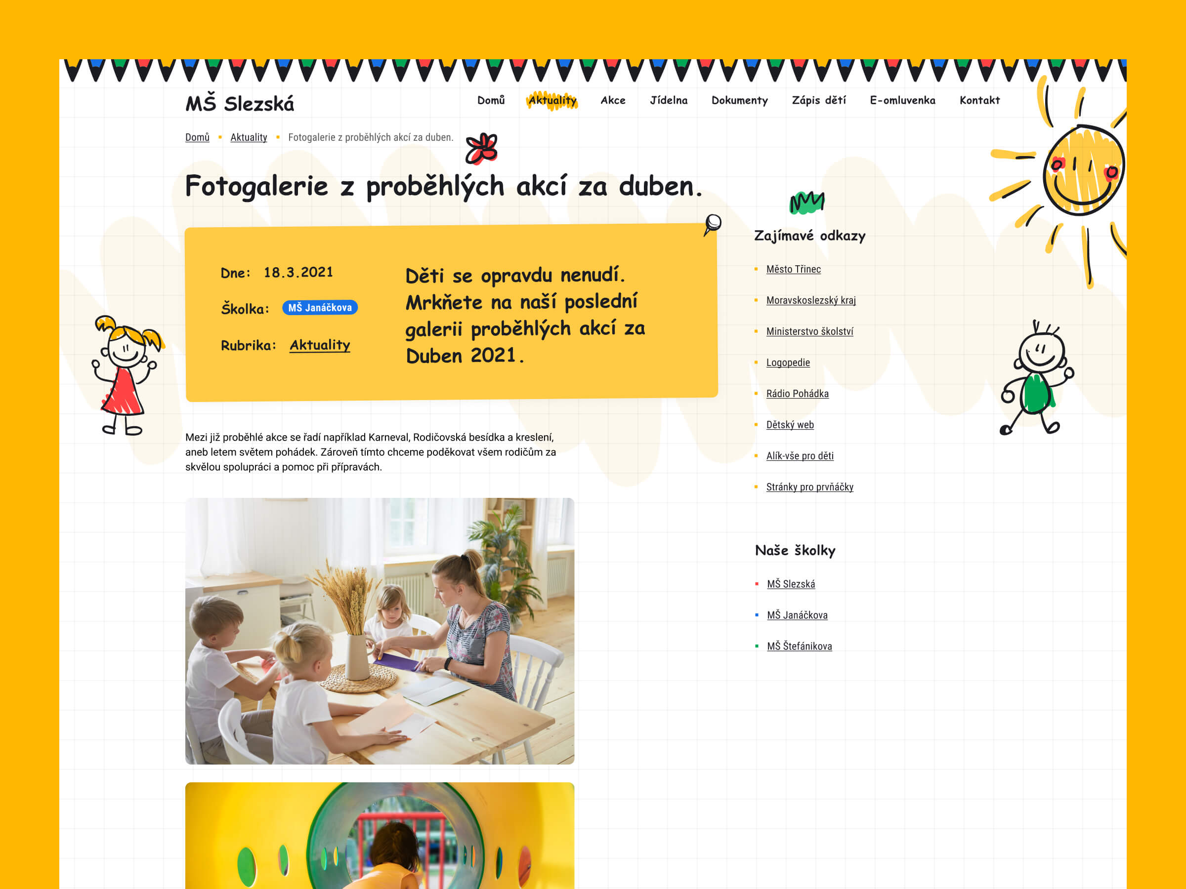 MŠ Slezská, Třinec, project detail