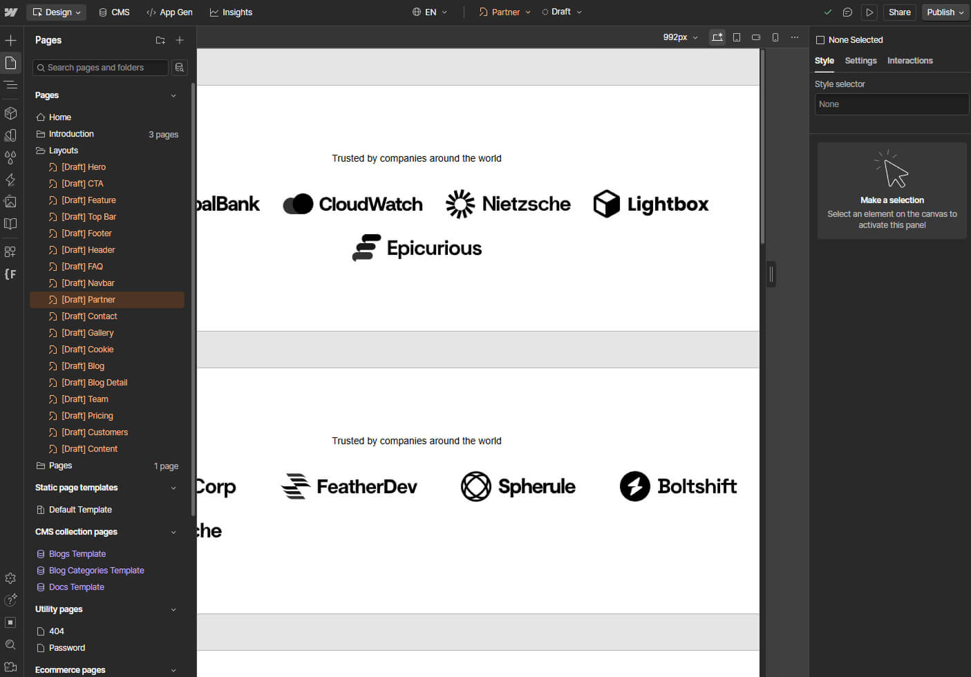 The whole Component system is easy for my clients to navigate and re-use across the project or share via Shared Libraries to scale between each other.